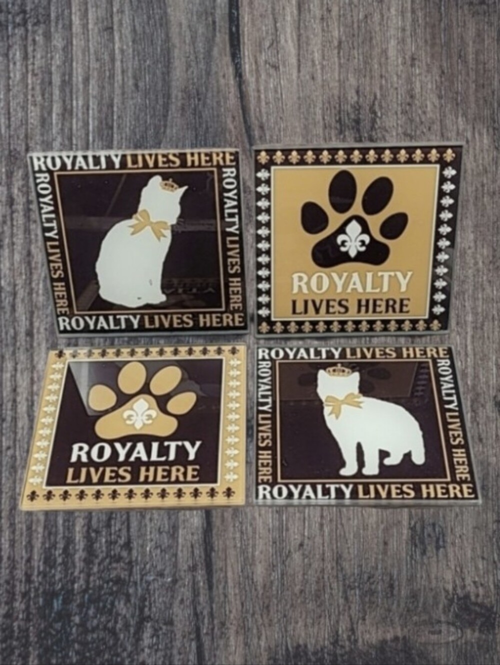 NEW OPEN BOX MOD PAWS COASTER SET OF 4